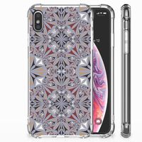 Apple iPhone Xs Max Anti-Shock Hoesje Flower Tiles - thumbnail