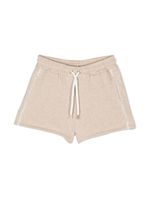 Chloé Kids short de sport en jersey à logo brodé - Marron