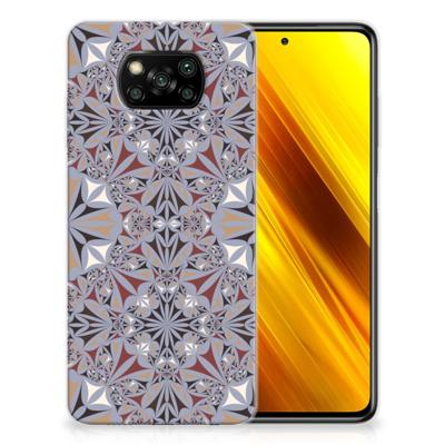 Xiaomi Poco X3 | Poco X3 Pro TPU Siliconen Hoesje Flower Tiles Xiaomi Poco X3 | Poco X3 Pro TPU Siliconen Hoesje Flower Tiles