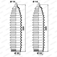 Stuurhoes, stuureenheid MOOG, Inbouwplaats: Vooras links en rechts, u.a. für Ford, Mazda - thumbnail