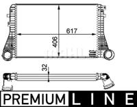 Intercooler, inlaatluchtkoeler BEHR HELLA SERVICE *** PREMIUM LINE *** MAHLE, u.a. für VW, Skoda, Audi, Seat - thumbnail