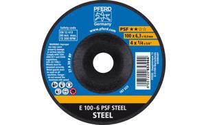 PFERD 62010634 E 100-6 PSF STEEL/16,0 Afbraamschijf gebogen Diameter 100 mm Boordiameter 16 mm Gietijzer, Staal, Gegoten staal 10 stuk(s)