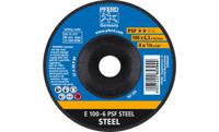 PFERD 62010634 E 100-6 PSF STEEL/16,0 Afbraamschijf gebogen Diameter 100 mm Boordiameter 16 mm Gietijzer, Staal, Gegoten staal 10 stuk(s)