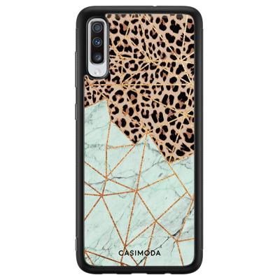 Samsung Galaxy A70 hoesje - Luipaard marmer mint Samsung Galaxy A70 hoesje - Luipaard marmer mint