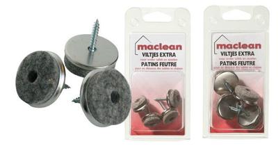 mac lean schroefviltjes metaal 24 mm 16 stuks