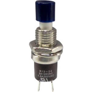 TRU COMPONENTS TC-R13-24B1-05 BL Druktoets 250 V/AC 1.5 A 1x aan/(uit) Moment Blauw 1 stuk(s)