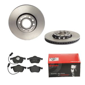 Remmenset, remschijf BREMBO, Remschijftype: Binnen geventileerd, Inbouwplaats: Vooras, u.a. für Audi, Skoda, Seat