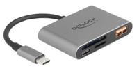 DeLOCK 91016 card reader USB 3.2 Gen 2 (3.1 Gen 2) Type-C Grey