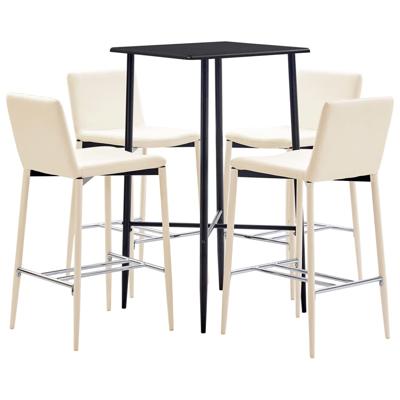 vidaXL 5-delige Barset kunstleer crème vidaXL 5-delige Barset kunstleer crème