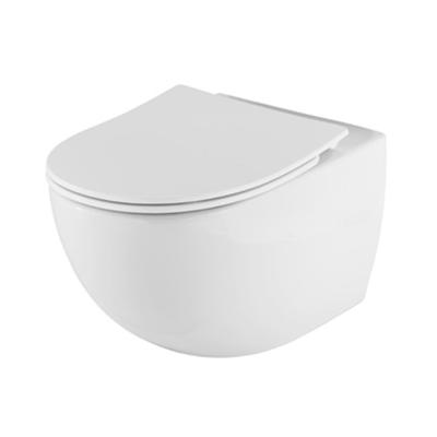 Toiletpot Hangend Plieger Zano 36.5x54x40cm Wandcloset Keramiek Wit Diepspoel Rimfree met Softclose en Quickrelease Toiletzittingen Slim Toiletpot Hangend Plieger Zano 36.5x54x40cm Wandcloset Keramiek Wit Diepspoel Rimfree met Softclose en Quickrelease Toiletzittingen Slim