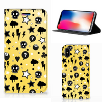 Mobiel BookCase Apple iPhone X | Xs Punk Geel