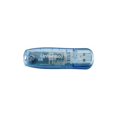 Intenso Rainbow Line USB flash drive 4 GB USB Type-A 2.0 Blauw Intenso Rainbow Line USB flash drive 4 GB USB Type-A 2.0 Blauw