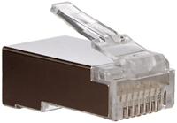 LINDY 62435 RJ45-stekker STP Cat.6, met invoerhulp, 10 stuks, grijs