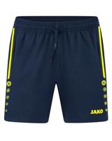 JAKO - Allround Korte Broek, Dames, Marine/Neongeel, 44