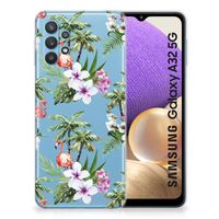 Samsung Galaxy A32 5G TPU Hoesje Flamingo Palms