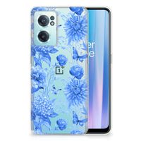 TPU Case voor OnePlus Nord CE 2 5G Flowers Blue