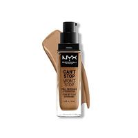 NYX Professional Makeup Can't Stop Won't Stop Full Coverage Foundation, Langdurig, Waterbestendig, Veganistische formule, Matte teint, Kleur: Gouden