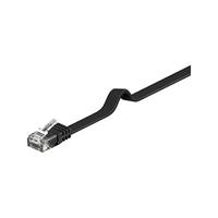 Goobay 95381 CAT 6 platte patchkabel, U/UTP, zwart, kopermateriaal