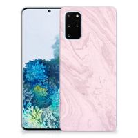 Samsung Galaxy S20 Plus TPU Siliconen Hoesje Marble Pink - Origineel Cadeau Vriendin