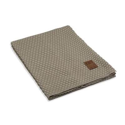 Knit Factory Juul Gebreid Plaid - Woondeken - Seda/Olive - 160x130 cm
