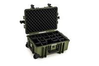 B&W Transportkoffer voor buiten, met variabele vakindeling, waterdicht conform IP67-certificering, stofdicht, onbreekbaar en onverwoestbaar, Brons-groen, Typ 6700 - Innenmaß 53x36x22cm, Koffer met