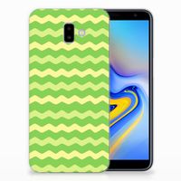 Samsung Galaxy J6 Plus (2018) TPU bumper Waves Green - thumbnail