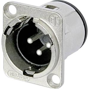 Neutrik NC3MD-V XLR-connector Flensstekker, contacten recht Aantal polen: 3 Zilver 1 stuk(s)