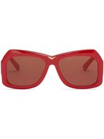 Marni Eyewear lunettes de soleil géométriques Tiznit - Rouge