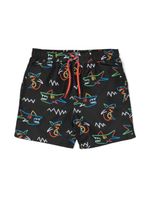 Stella McCartney Kids short de bain à imprimé requin - Noir - thumbnail