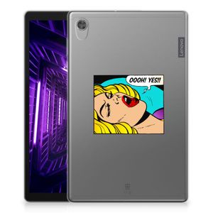 Lenovo Tab M10 HD (2de generatie) Leuke Siliconen Hoes Popart Oh Yes