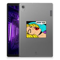 Lenovo Tab M10 HD (2de generatie) Leuke Siliconen Hoes Popart Oh Yes