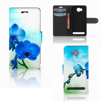 Huawei Y3 2 | Y3 II Hoesje Orchidee Blauw - Cadeau voor je Moeder