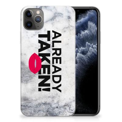 Apple iPhone 11 Pro Max Siliconen hoesje met naam Already Taken White Apple iPhone 11 Pro Max Siliconen hoesje met naam Already Taken White