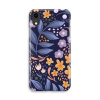 Flowers with blue leaves: iPhone XR Volledig Geprint Hoesje