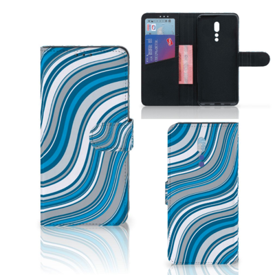 OPPO Reno Z Telefoon Hoesje Waves Blue OPPO Reno Z Telefoon Hoesje Waves Blue