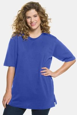 Ulla Popken T-shirt, relaxed, zijsplitten - Grote Maten Ulla Popken T-shirt, relaxed, zijsplitten - Grote Maten