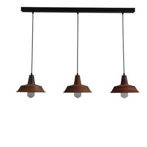 Masterlight Stoere roestige hanglamp Industria 25 3-lichts roestbruin 2545-25-25-S-100-3