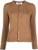 Comme Des Garçons Play cardigan en maille fine à patch logo - Marron