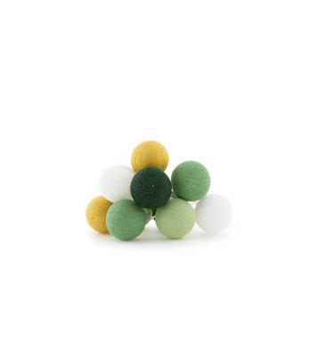 Cotton Ball Lights sparkling lichtslinger groen en goud - Sparkle Palm