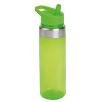 Groen/transparant drinkfles/waterfles 650 ml