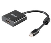 Akasa AK-CBDP09-20BK video kabel adapter 0,2 m Zwart - thumbnail