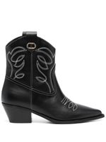 TWINSET bottines Texas 50 mm en cuir - Noir