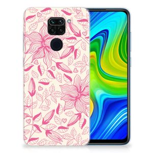 Xiaomi Redmi Note9 TPU Case Pink Flowers