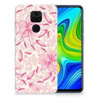 Xiaomi Redmi Note9 TPU Case Pink Flowers - thumbnail