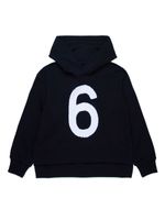 MM6 Maison Margiela Kids hoodie en coton à détail appliqué - Noir