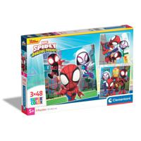 Clementoni Super Color Puzzel Spidey and Friends 3x48 Stukjes - thumbnail