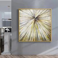 goud olieverfschilderij handgeschilderde grote impasto muur kunst olieverf canvas - Paletmes kunst getextureerde abstracte schilderkunst - moderne kunst aan de muur voor de woonkamer Lightinthebox