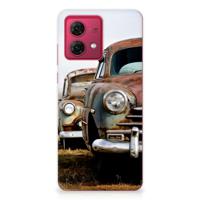 Motorola Moto G84 Siliconen Hoesje met foto Vintage Auto - thumbnail