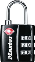 Masterlock TSA hangslot - 4680EURD - 30mm zwart - 4680EURDBLK 4680EURDBLK - thumbnail