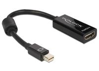 DeLOCK Adapter mini Displayport / HDMI 0,18 m mini Displayport 20-pin M HDMI 19-pin FM Zwart - thumbnail